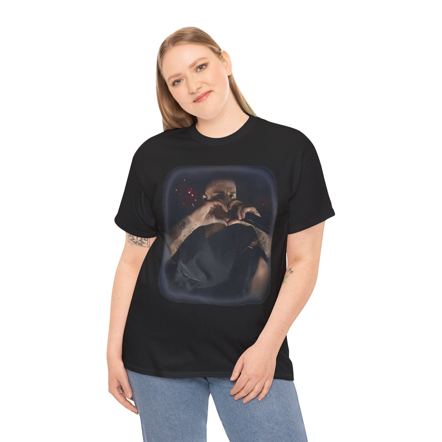 Gradient Bieber Heart Hands T-Shirt